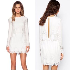 Jetset Diaries white lace mini dress